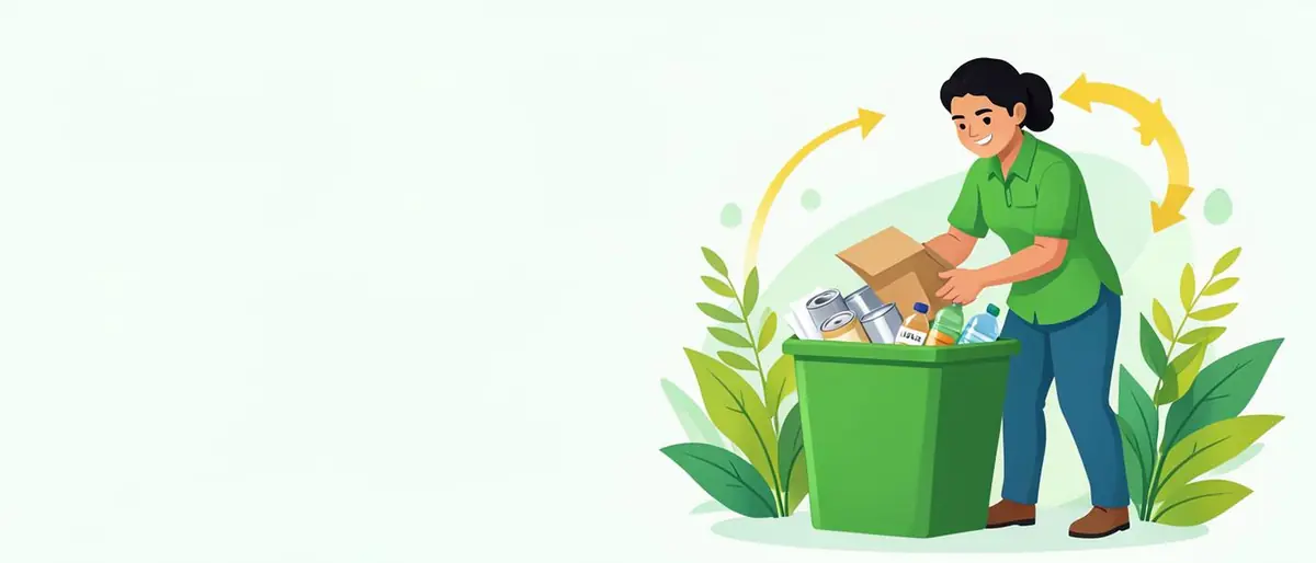 Scrap recycling collection illustration
